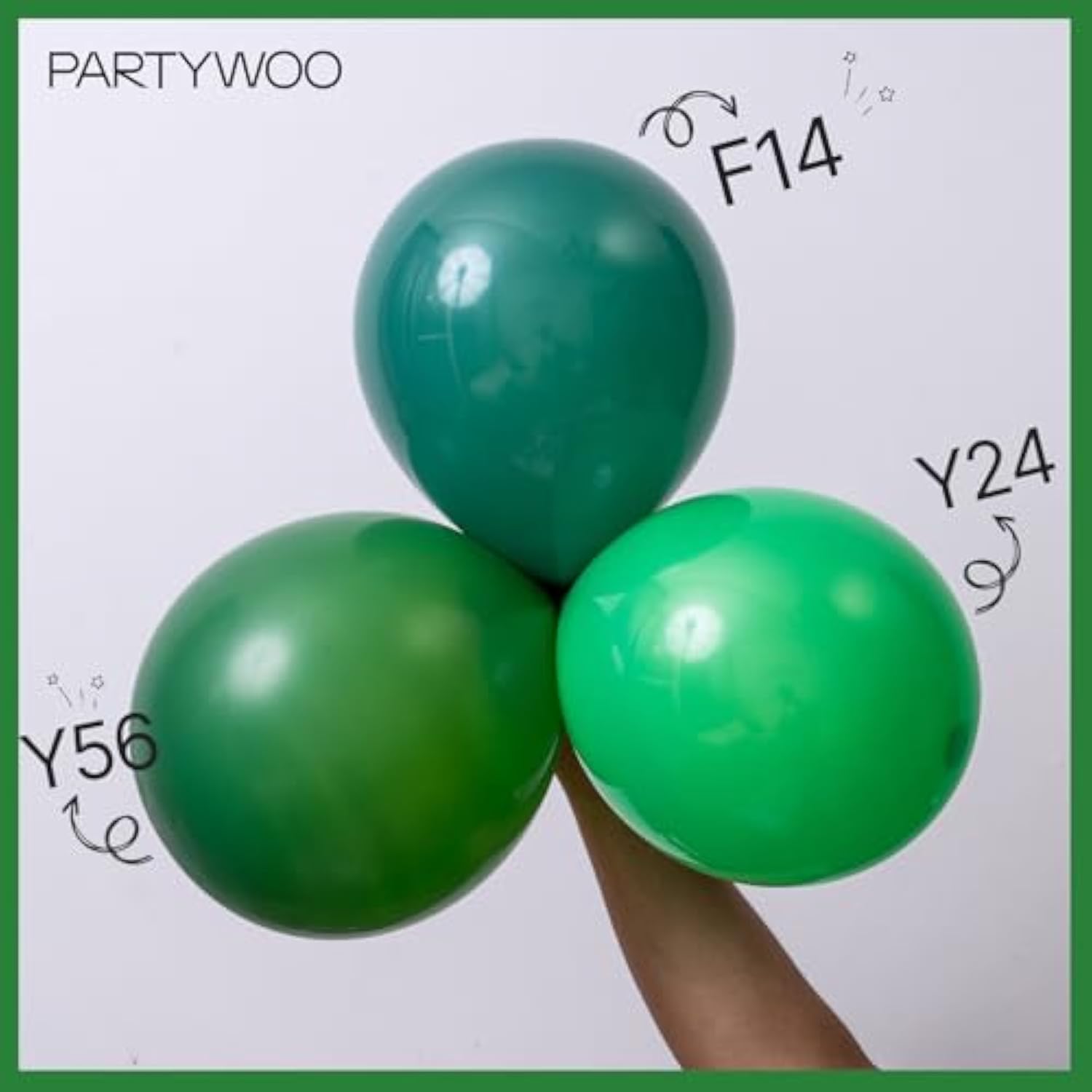 65pcs Black Gold Green Balloons 12in for Birthday Graduation & Party Decor