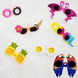 7 Pack Luau Party Glasses,Hawaiian Funny Glasses For Summer Party Supplies,Kids,Teens,Adults Beach Party Favors