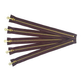Ykk Golden Brass Metal Zippers In Dark Brown With Donut Pull - #5 Clos