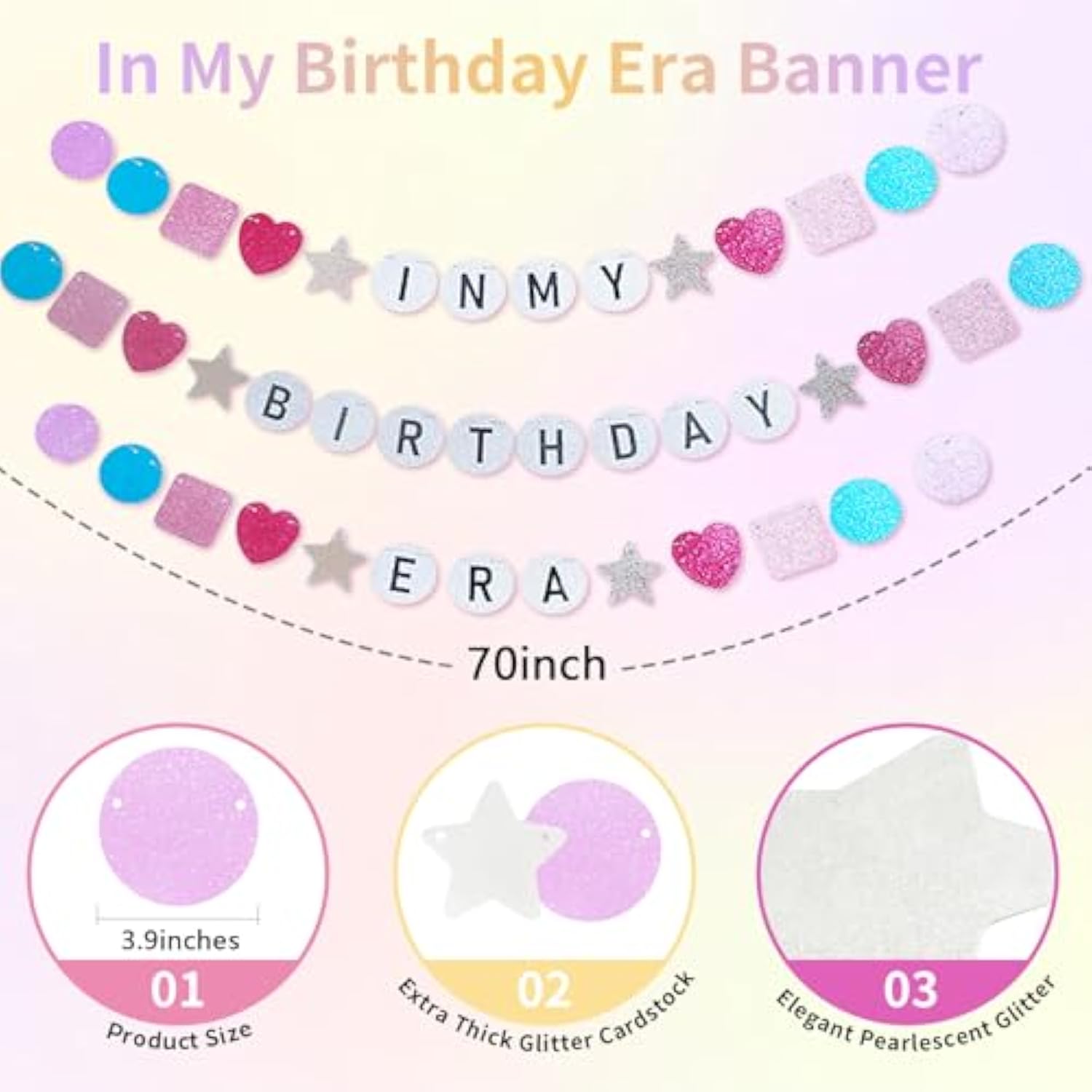 184Pcs Silver Blue Pink Purple Balloon Arch Kit with Banner and Disco Balloons