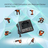 Replace Black And Decker 40V Charger Lcs36 Lcs40 Compatible With Black+Decker 36V/40V Lithium Battery Lbxr36 Lbxr2036 Lbx36 Lbx1540 Lbx2040 Lbx2540 Lst540 Lcs1240 Lst136W