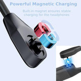 Replacement For Shokz Headphones Charging Cable, 2 Pack Charger For Shockz Aftershokz Open Run Headphone, 3.3Ft Magnetic Usb Cord