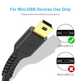 3Ft Mini Usb Cable, Standard Usb 2.0 To Mini B Male Charger Cord Durable Usb Mini To Usb Charging Cable Compatible With Ps3 Controller, Mp3 Player, Camera, Dash Cam, Garmin Gps, Hero 3+(Black)