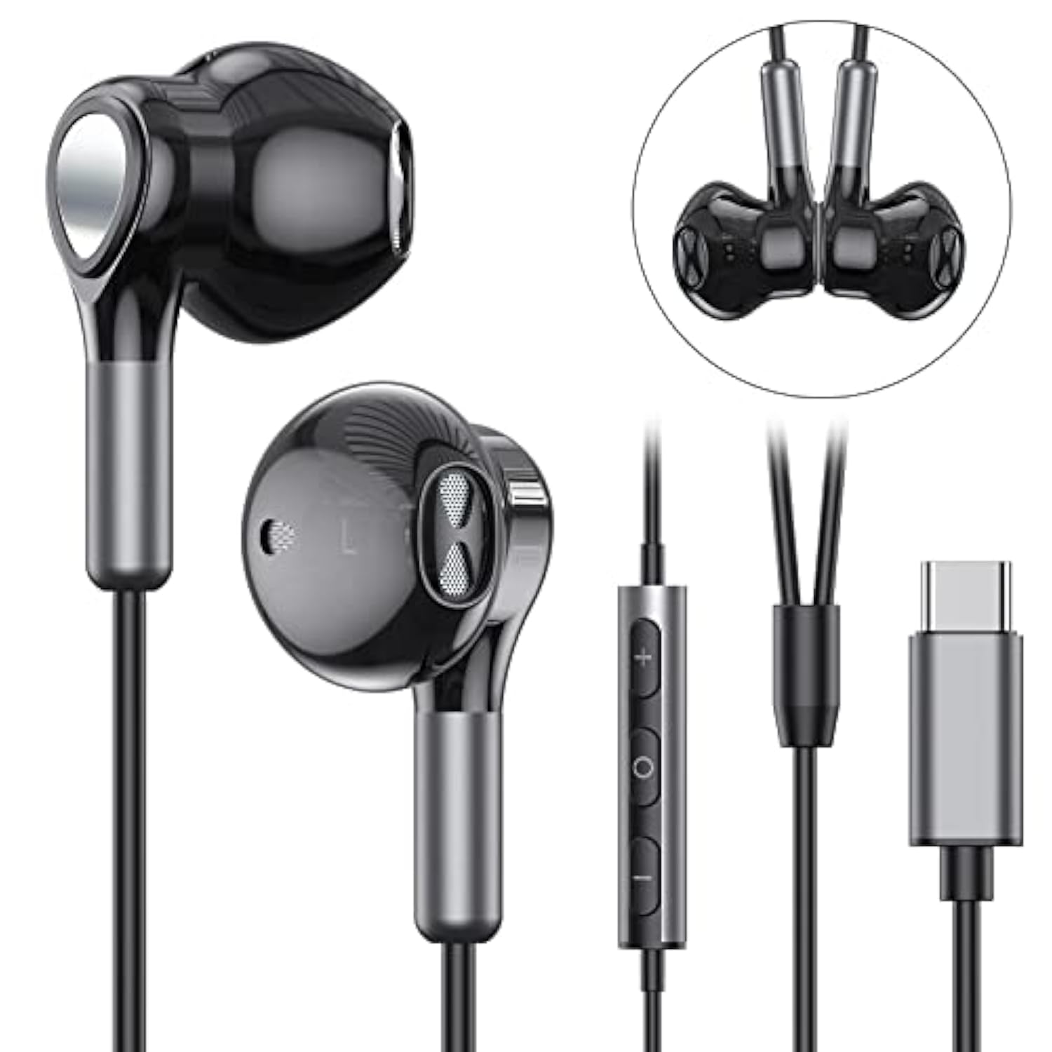 Usb C Headphones For Samsung Galaxy S22 Ultra S21 Fe S20 Z Flip 3 Fold 2 A53 U