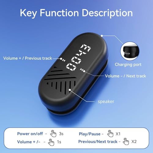 Wrist Speaker,Wearable Wireless Bluetooth Wristband,Portable Music Player for Hiking and Camping
