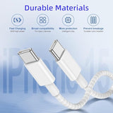 Type C To Type C Fast Charging Cable For Iphone17/16/15,2Pack Nylon Braided Usb C To Usb C 3 Feet Charger Cable For Iphone17/16/15 Pro Max/Mini/Macbook/Ipad Air/Mini/Pro/Samsung