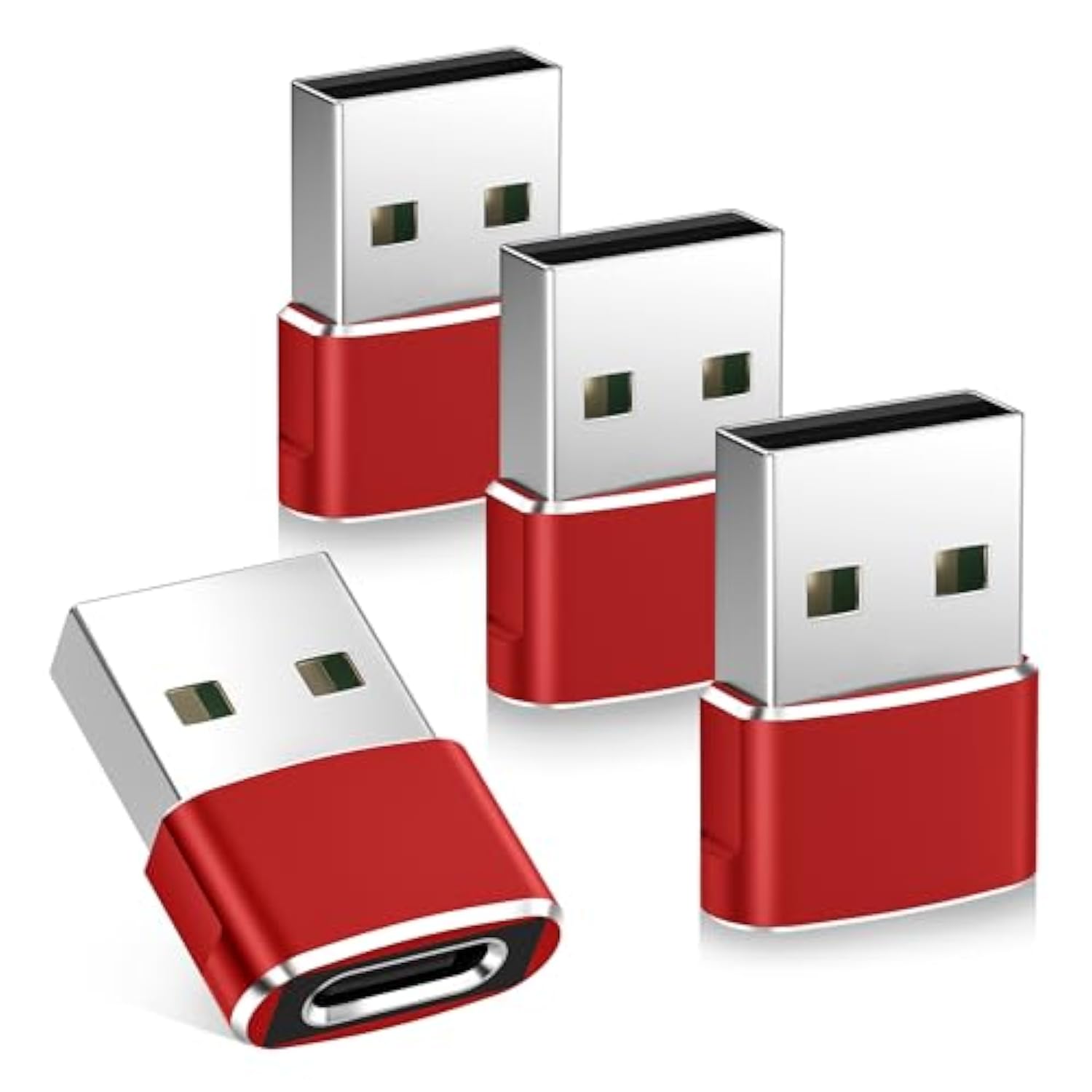 For Airpods Pro 3 Charger Adapter 4Pack,Usb To Usbc Converter Type C Female To A Male Car Block For Iphone 17 16 15 14 Max Plus,Apple Watch 11,Iwatch 10,Ipad 8 9 Air Mini,Samsung Galaxy S25