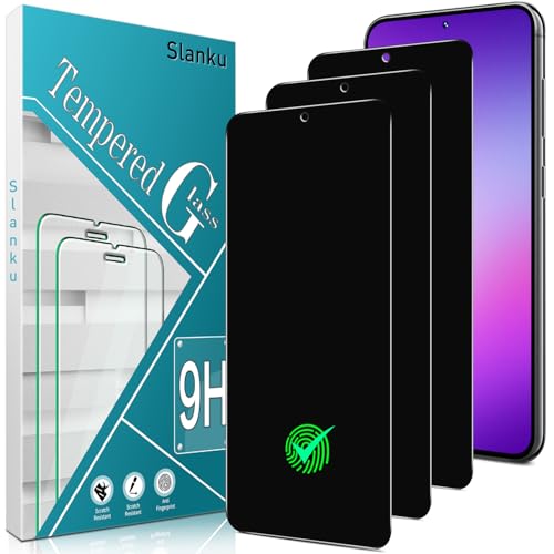 [3 Pack for  Galaxy S23 Privacy Screen Protector Tempered Glass, NO Bubbles, Fingerprint Unlock, Anti Spy, Anti-Scratch, Easy install