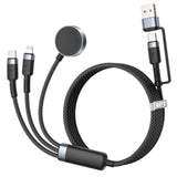 6Ft Iwatch Charger 3 In 2 Multi Charging Cable With Iwatch Charger Fast Charging For Iwatch Series 10/9/8/7/Se/6/5/4/3/2, Iphone And Iwatch Cable Cord For Iphone 16/15/14/13/12