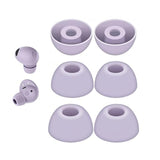 3 Pairs Galaxy Buds 2 Pro Ear Tips, Soft Silicone Washable Ear Tips, Compatible With Galaxy Buds 2 Pro 2022 Sm-R510 Earbuds Tips, Fit In Charging Case Replacement Ear Tips Purple, Large