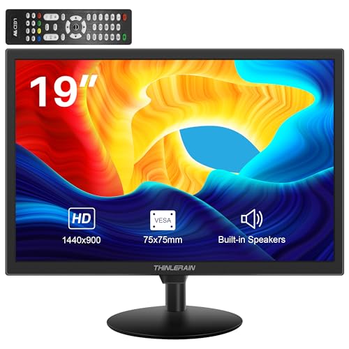 19 Inch Computer Monitor 1440X900 Pc Monitor With Hdmi Vga Av Bnc Usb Ports, 60Hz, 5Ms, Vesa, Display Build-In Speakers For Office Home