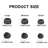 6 Pairs Replacement For Samsung Galaxy Buds Pro Headphones, Eartips Silicone Tips Earbuds Set For Samsung Galaxy Buds Pro Headphones Fit In Case Ear Tips,L/M/S Earplug (Phantom Black) (Black)
