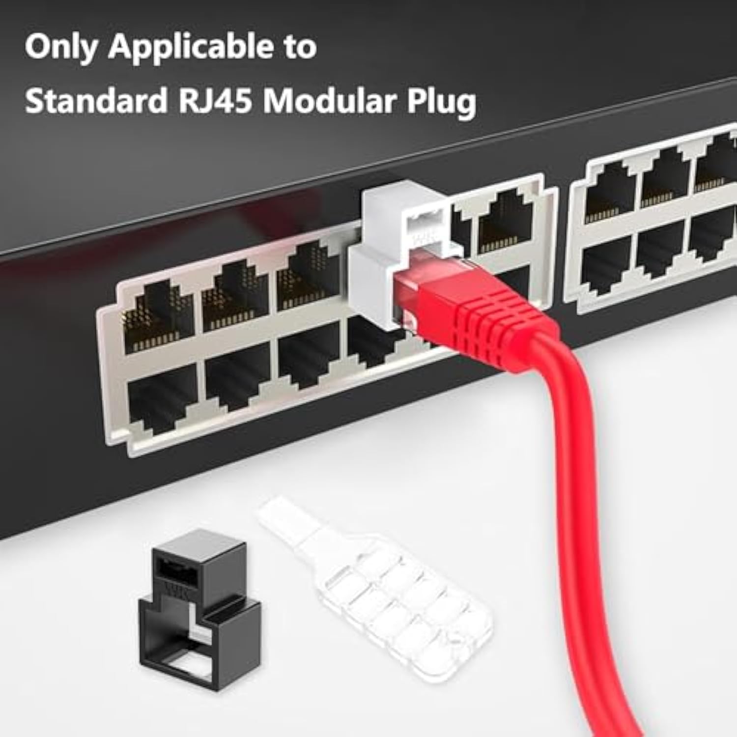 20Pcs Rj45 Network Cable Lock With 1 Key,Rj45 Network Cable Lock Lockable Ethe