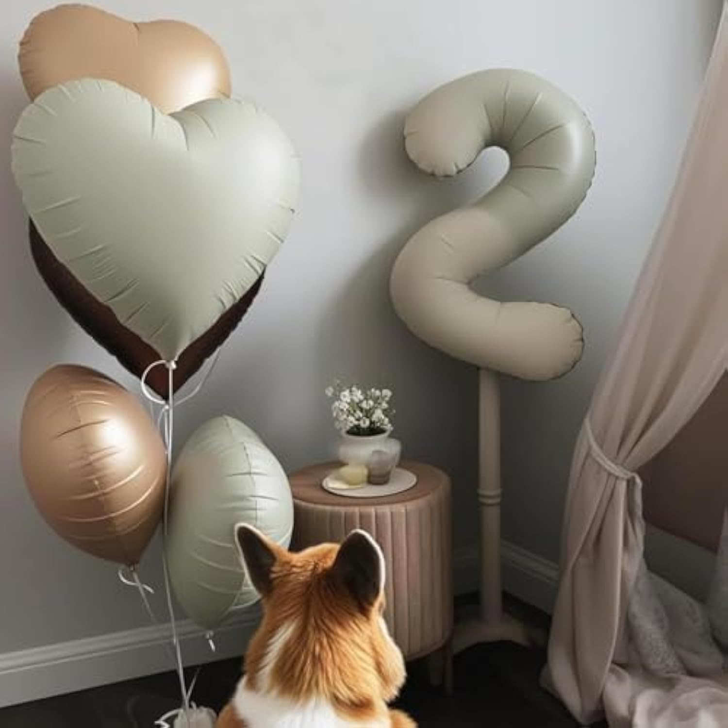 12pcs Cream Heart Balloons for Bridal, Wedding, Gender Reveal & Party Decor