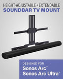 Soundbar TV Mount for Sonos Arc & Sonos Arc Ultra Soundbar Depth Adjustable for Dolby Atmos Universal Mount for TVs 50 to 90