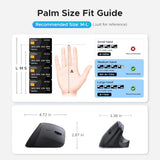 Ergonomic Mouse, Wireless Bluetooth Vertical Mouse, Dual-Mode (Bt 5.4 & Usb 2.4G), Quiet Clicks, 4 Adjustable Dpi (1000/1600/2000/4000), Compatible With Windows/Mac/Linux/Android/Chromeos