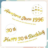 30Th Birthday Decorations Party Banner - 8 Pcs Gold Awesome Since 1996 Happy 30Th Birthday Banners Star Circle Dot Hanging Swirls Decor Gifts For 30 Year Old Thirty Men Women Supplies