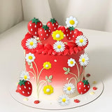 Strawberry Cake Topper Berry 1St Birthday Cake Topper Decoration Dasiy Flower Sweet Fruit Theme First Birthday Strawberry Baby Shower Birthday Party Supplies
