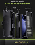 for  Galaxy Z Fold 5 Case,with S Pen Holder+Belt Clip Holster+Built-in Kickstand+Hinge Protection,Heavy Duty Military Grade Drop Proof Case