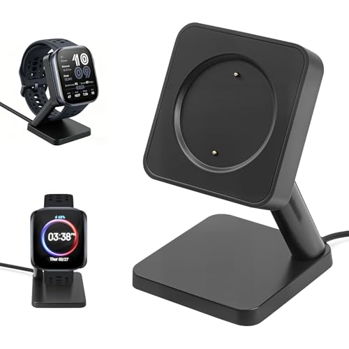Magnetic Charging Stand Compatible with Amazfit GTR 3 / GTR 3 Pro/GTR 4, Acitive 2,GTS 3 / GTS 4, Bip 6 Smart Watch, Desktop Charger Dock with 3.3FT
