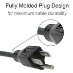 Universal Power Cord, Computer Extension Cord With 16 Awg Power Cord, 8 Foot Computer Power Cable, Black, 1 Count, Nema 5-15P To Iec C13, 29928 - Taa Compliant