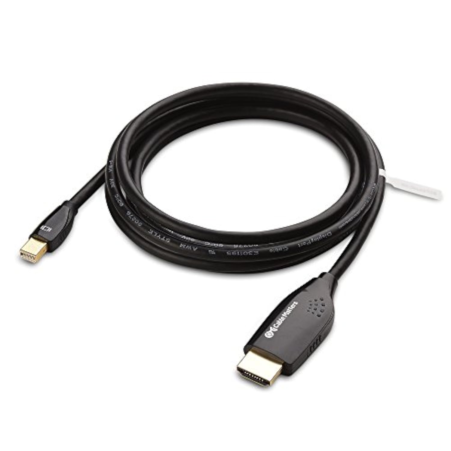 Cable Matters Mini DisplayPort to HDTV Cable in Black 6 Feet - Thunderbolt and Thunderbolt 2 Port Compatible