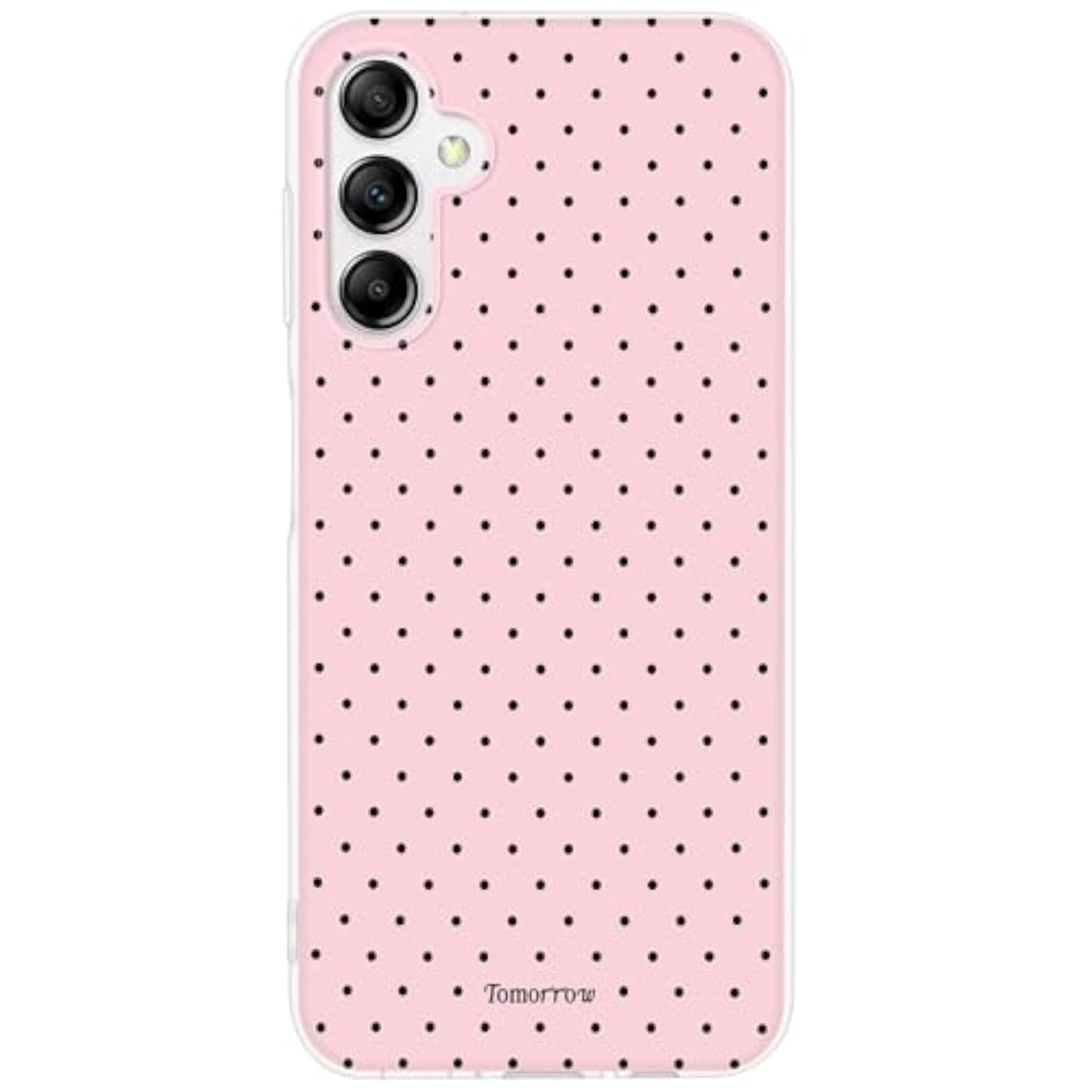 Polka Dot Phone Case for Samsung Galaxy A14 5G and 4G, Clear TPU Shockproof Cover with Aesthetic Design, Soft and Protective Case for Girls and Women, Pink