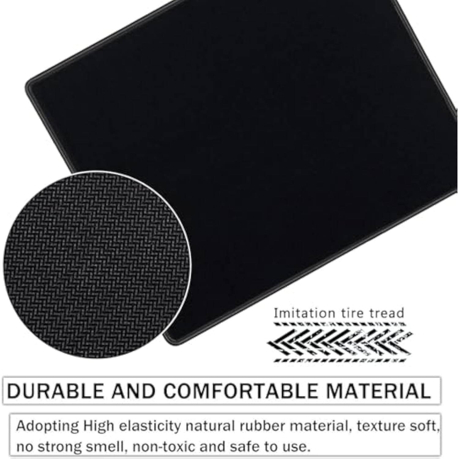 SaiTech IT 5 Pack 2mm Mouse Pad with Stitched Edges Non-Slip Rubber Base, Premium-Textured and Waterproof Mousepads Bulk, Mouse Pad for Computers, Laptop, Office & Home, 8.66 x 7.1 inch