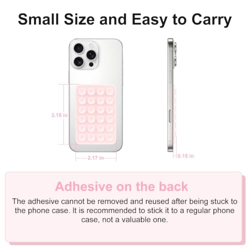 8PCS Silicone Suction Phone Case Mount, Non Slip Suction Cup, Hands-Free Phone Accessories Holder for Selfies and Videos, Silicone Adhesive Stand