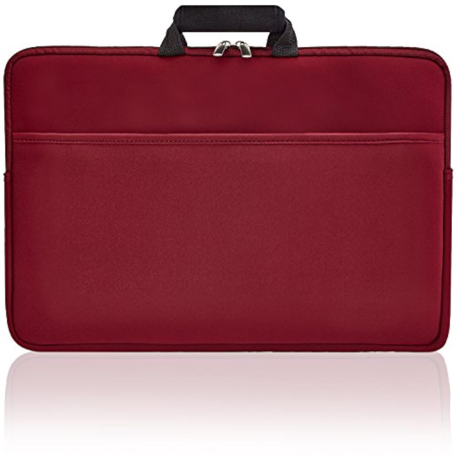 Second Skin 17" Laptop Sleeve Waterproof Laptop Bag, Protective Drop-proof Case for Macbooks, Notebooks, or Ultrabooks, Slim with Handles & Extra Storage Pocket Wine