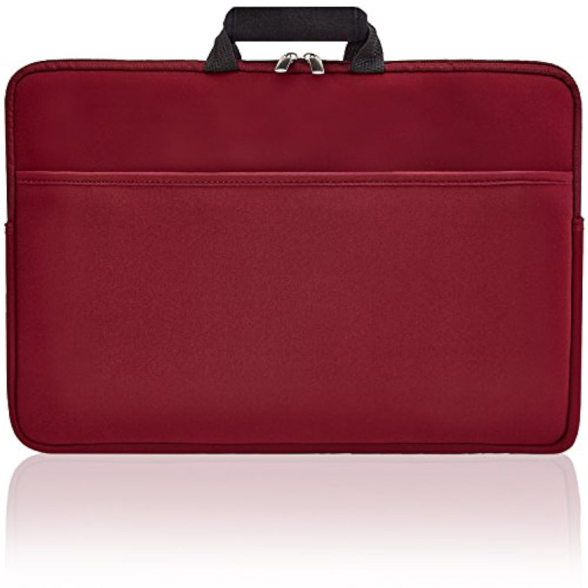 Second Skin 17" Laptop Sleeve Waterproof Laptop Bag, Protective Drop-proof Case for Macbooks, Notebooks, or Ultrabooks, Slim with Handles & Extra Storage Pocket Wine