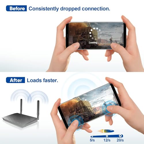 Dual Band Wifi 2.4Ghz 5Ghz 5.8Ghz 8Dbi Mimo Rp-Sma Male Antenna (4-Pack) For Wifi Router Wireless Network Card Usb Adapter Security Ip Camera Video Surveillance Monitor