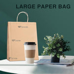 Paper Gift Bags 10X5X13, 50Pcs Brown Kraft Bags With Handles, Heavy Duty, Eco-Friendly, Perfect For Gift Giving, Christmas, Diy, Retail, Merchandise