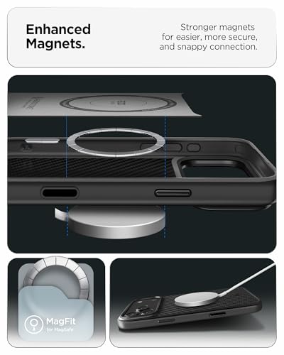 Spigen for iPhone 17 Pro Max Case, Enzo Aramid T [1500D Genuine Aramid Fiber] [Camera Control Button Protection] [Compatible with MagSafe] - Black