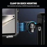 NEEWER S24 Ultra Phone Cage Stabilizer with Side Handle, 67mm Filter Adapter, 17mm Lens Backplate, T Mount Lens Adapter, Video Rig Compatible with Samsung Moment T Series Lenses, PA042+PA045S