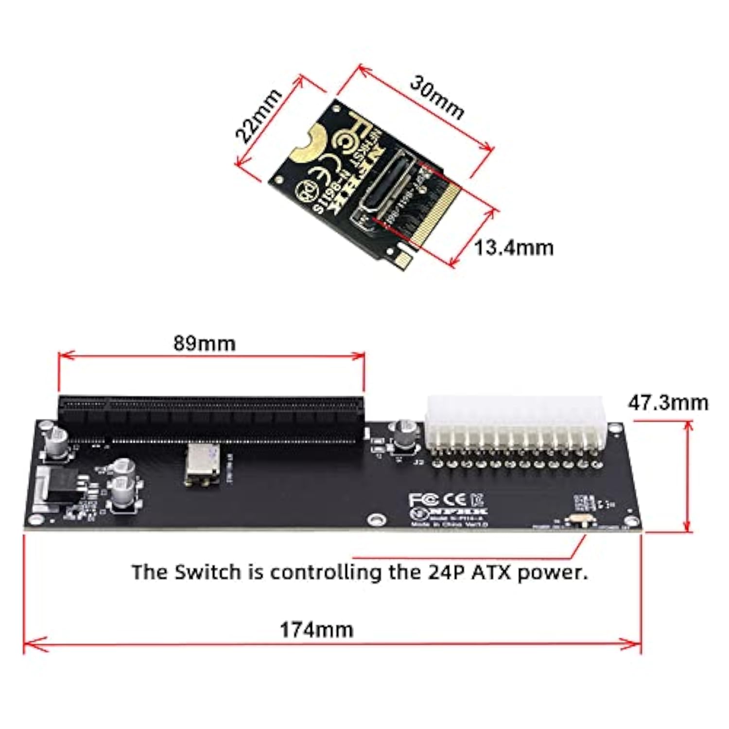 Pci-E 3.0 M.2 M-Key To Oculink Sff-8612 Sff-8611 Host Adapter For Gpd Win Max2
