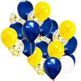 20pcs Blue & Yellow Graduation Balloons – Class of 2025 Party Decor, Birthday, Michigan Theme