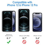 Jetech Case For 12/12 Pro 6.1-Inch, Non-Yellowing Shockproof Phone Bumper Cover, Anti-Scratch Clear Back (Black)