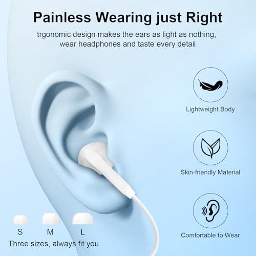 USB C iPhone 17 16 15 Headphones Wired for iPhone 17e 17 Pro Max 17Pro Air 16e 16 Pro Max 16Pro 16Plus 15 Plus, USBC in Ear Earbud Headphones Wired