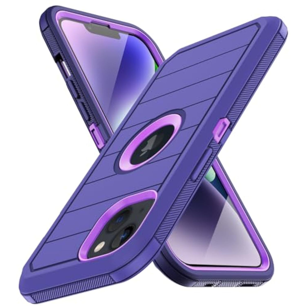 For Iphone 14 Case, Iphone 13 Case, [With Built-In Screen Protector] [Military Grade Drop Protection] Full Body Cover Shockproof Protective Phone Case For Apple Iphone 14/13