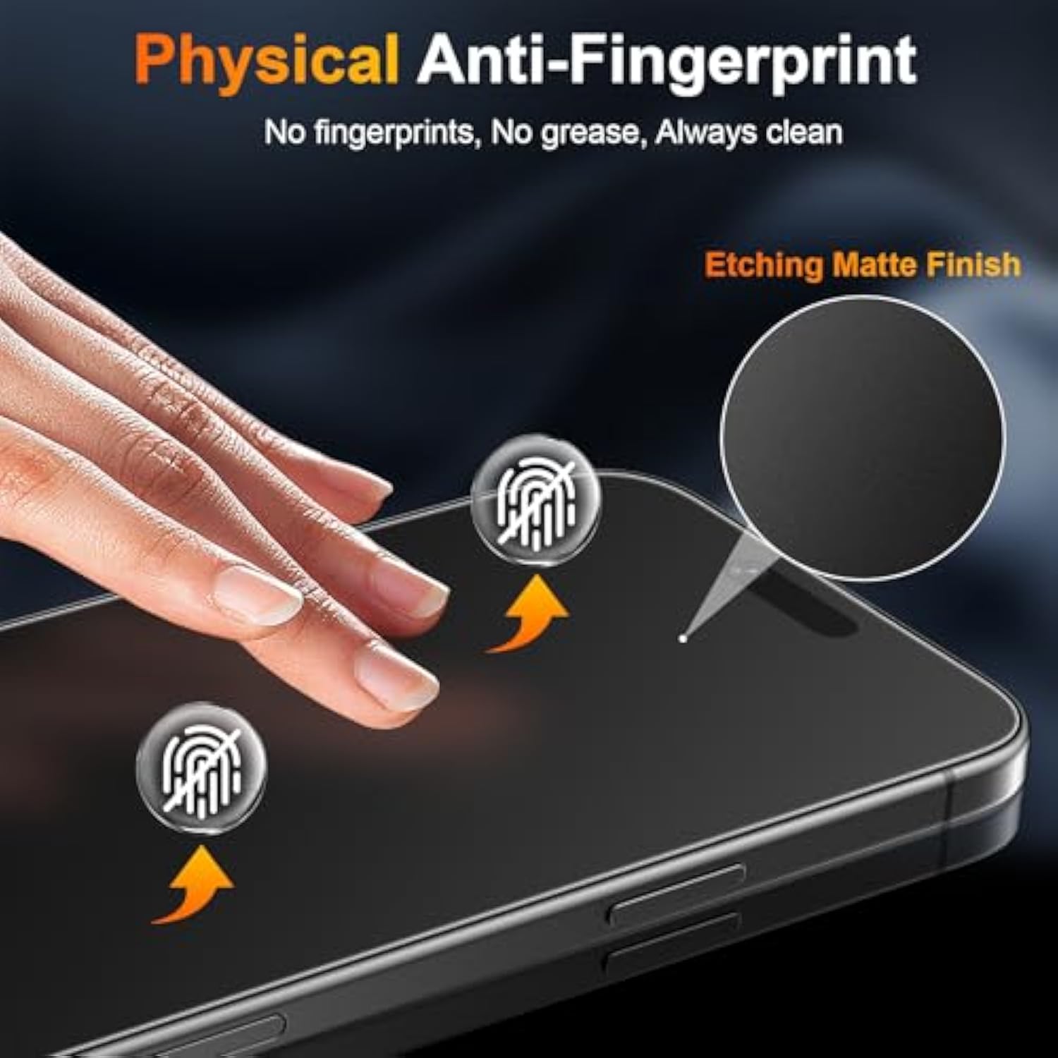 3 Pack For Iphone Air 6.5 Inch Matte Glass Screen Protector, Auto Alignment Quick Fit Easy Installation, Anti Glare Anti Fingerprint Tempered Glass, Smooth Touch, Case Friendly