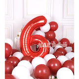 40-Inch Big Red Number 6 Foil Helium Balloon Jumbo Birthday Anniversary Decor