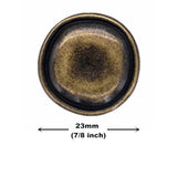 12 Pieces Rustic Round Metal Shank Buttons. 23Mm (7/8 Inch) (Antique B