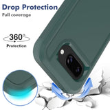 For Pixel 9A Case, [Military Grade Drop Tested] With Hd Screen Protector, Dual Layer Protective Heavy Duty Cell Phone Cover Non-Slip Shockproof Rugged Case For Google Pixel 9A (Dark Green)