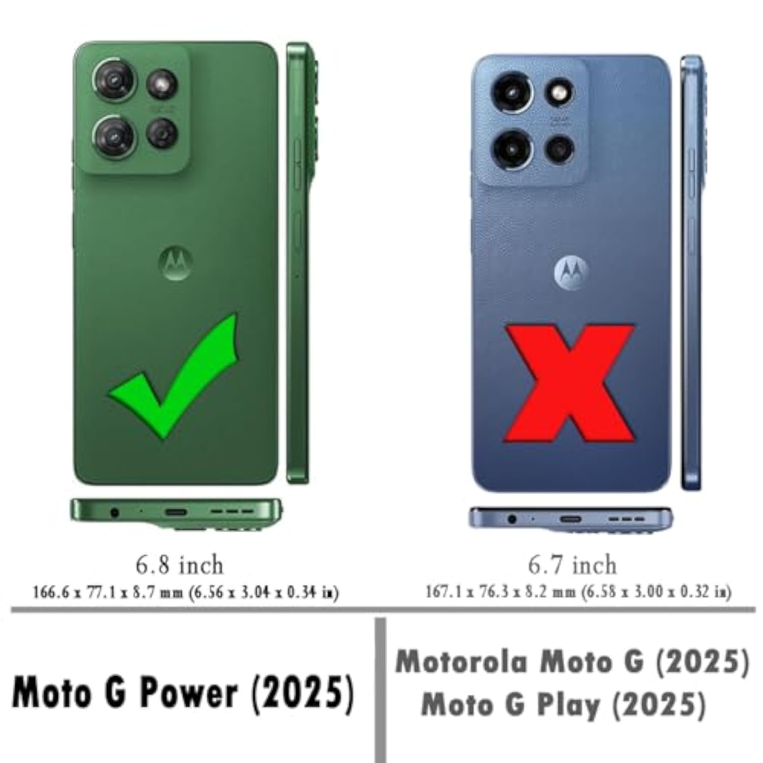 For Moto G Power 2025 Case: With Screen Protector Shockabsorption Flexible Tpu Rubber Protective Cover For Moto G Power 5G 2025 Phone Case(Black)