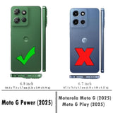For Moto G Power 2025 Case: With Screen Protector Shockabsorption Flexible Tpu Rubber Protective Cover For Moto G Power 5G 2025 Phone Case(Black)