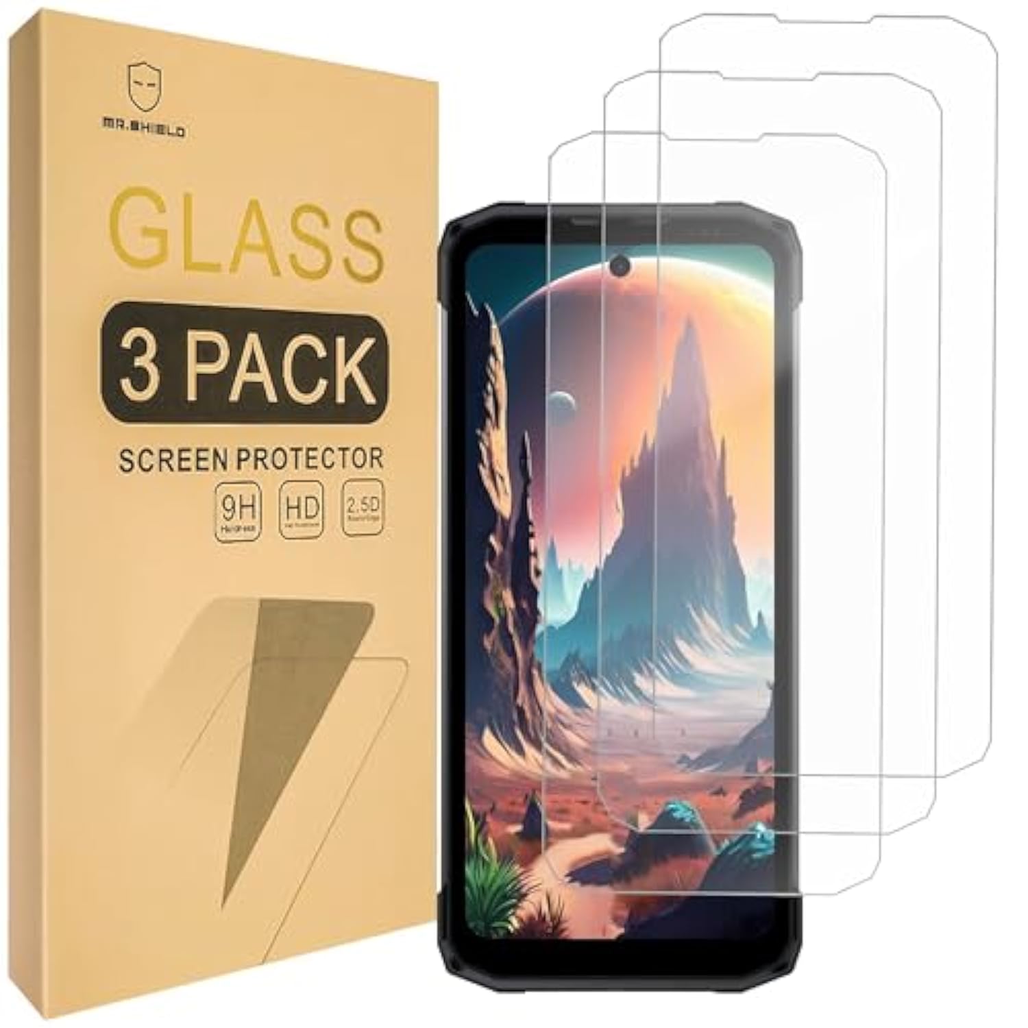 Screen Protector Compatible With Doogee Fire 6 / Fire 6 Power [Tempered Glass] [3-Pack] [Japan Glass With 9H Hardness]
