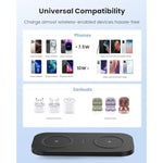 Wireless Charger, 10W Max Dual Charging Pad For Iphone 15/14/14 Plus/13 Pro Max/Pro/Mini/12/11, Airpods 3/2/Pro, Samsung S22/S21, Qc 24W Adapter, Charging Adapter