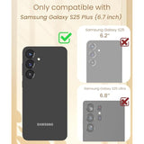 For Samsung Galaxy 25 Plus 5G Case, Screen Protector, 360°Rotatable Ring Holder Magnetic Kickstand,Plated Gold Edge Slim Soft Tpu Protective Phone Case Cover For Galaxy 25+ (Matcha Green)