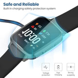 Compatible With Tozo S7 S6 S5 S4 S3 S2 Smart Watch Charger, Replacement Usb Charging Cable 3.3 Ft Cord For Tozo S2 Pro/44Mm/40Mm Smart Watch (Black)